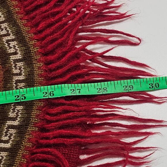 Sumac Design 100% Alpaca Sweater Southwestern Aztec Fringe - Picture 8 of 8